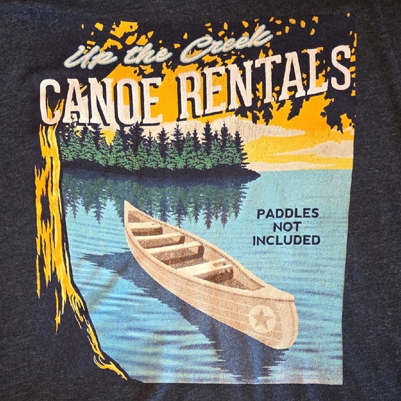 Men's "Up The Creek Canoe Rentals" Graphic T-Shirt - Picture 3 of 4